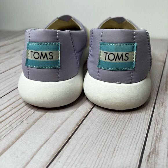 Toms Women's Lavender Multicolor Alpargata Mallow Puffy Puffer Slippers Size 9.5 - Picture 2 of 7